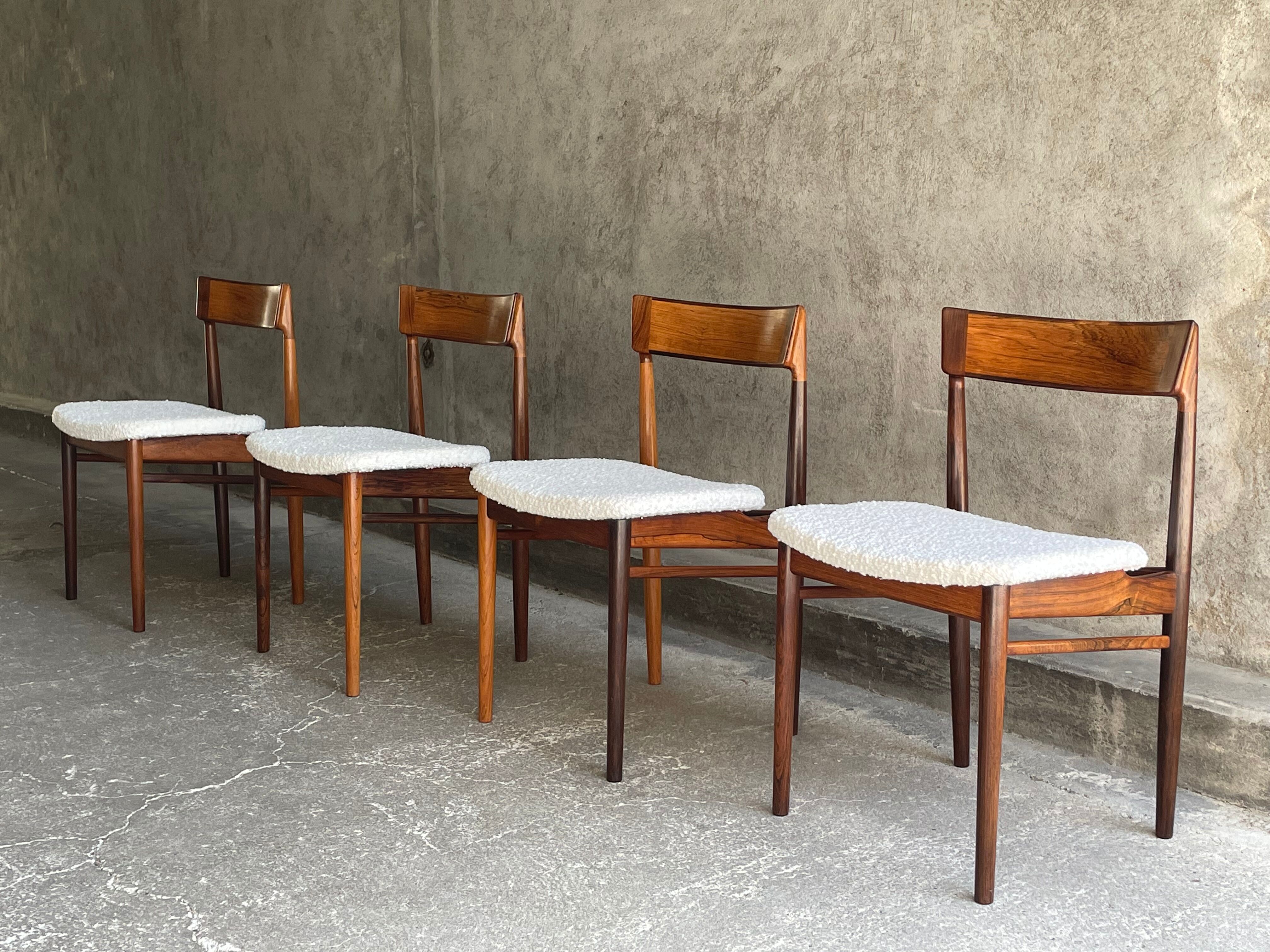 4 Danish rosewood chairs by Rosengren Hansen, 1960s