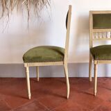 Louis XVI bench and chairs