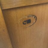 Antique louis xv style weekly chest wood 7 drawers & vintage metal handles