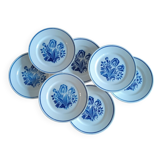 Set of 6 vintage earthenware plates