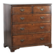Antique English oak commode dating from the late 18th century.