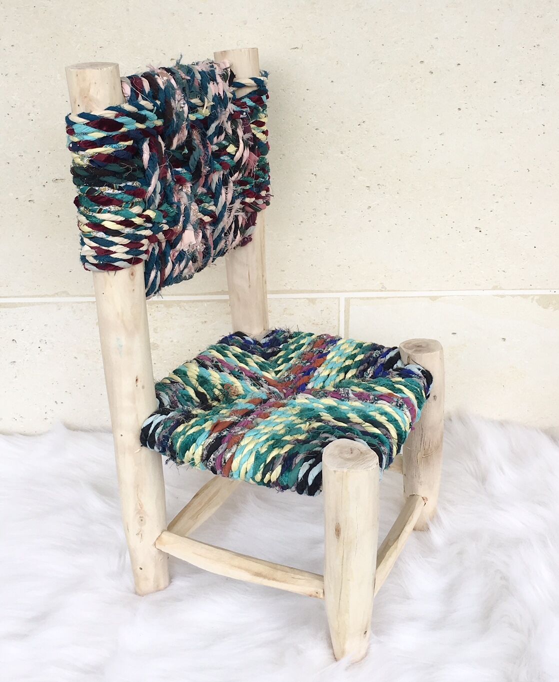 Mini Chair made of recycled fabrics
