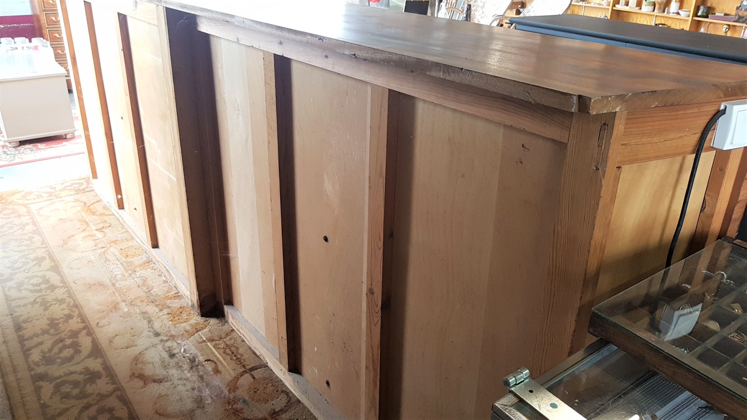 Glass and wood display case