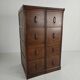 Armoire à archives double en chêne massif – Pays-Bas, 1920–1940