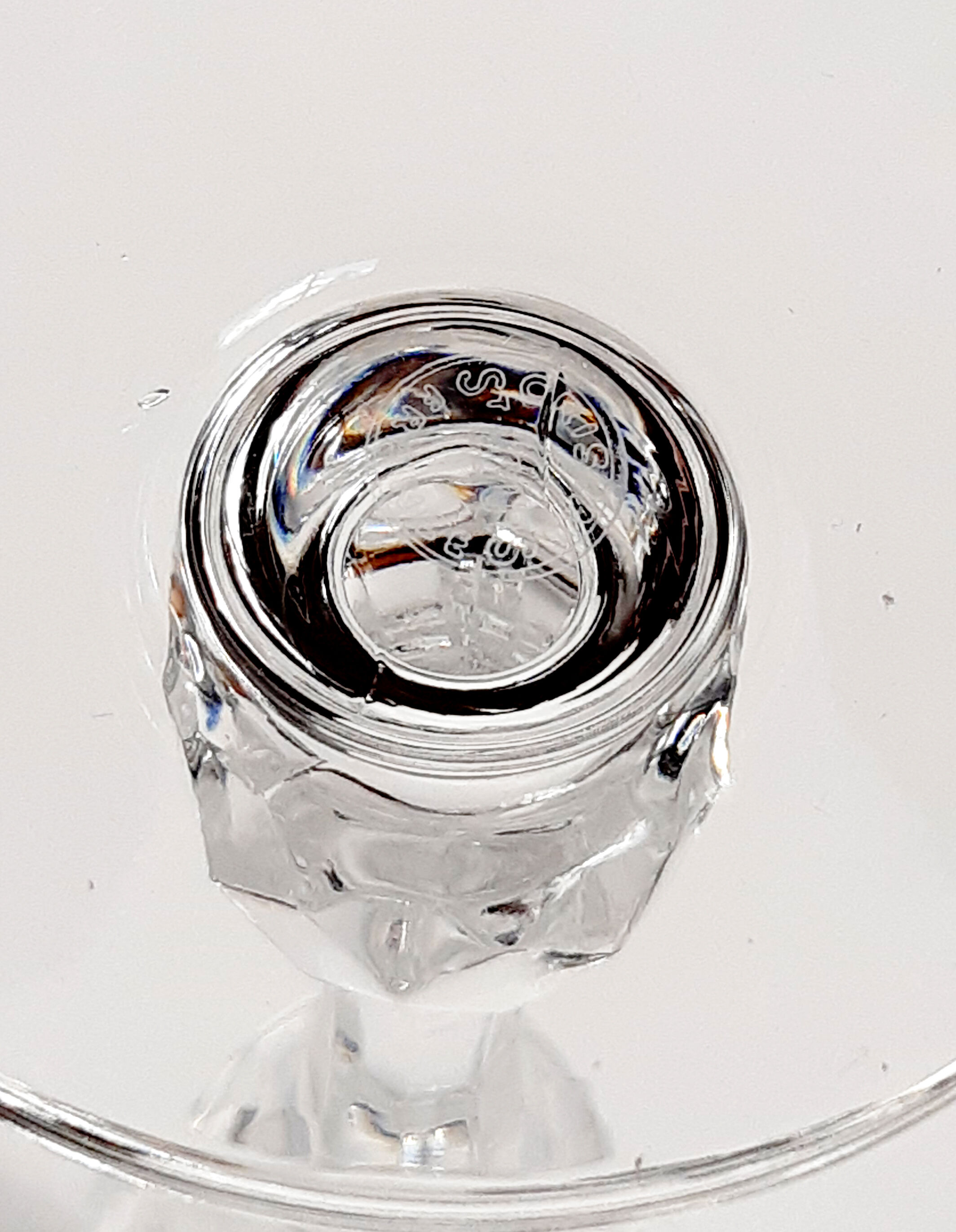 11 champagne flutes on foot in crystal saint louis collection messina model of 1973. stamped