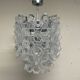 Hexagonal glass Cascade chandelier attributed to Av Mazzega, 1970s.