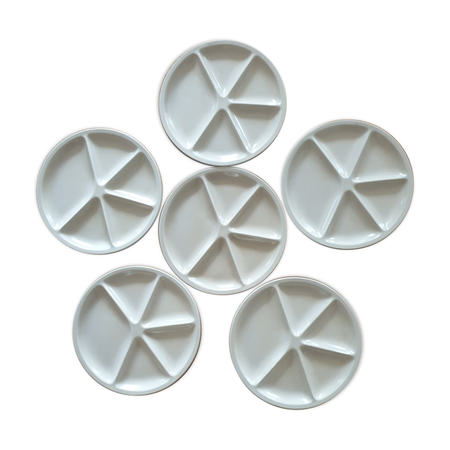 Fondue plates Le Creuset