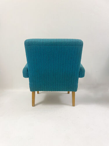 Paire de fauteuils bleus tchèques, années 50