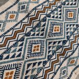 Hand-woven natural wool hallway rug