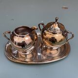 Silver sugar bowl and milk jug set