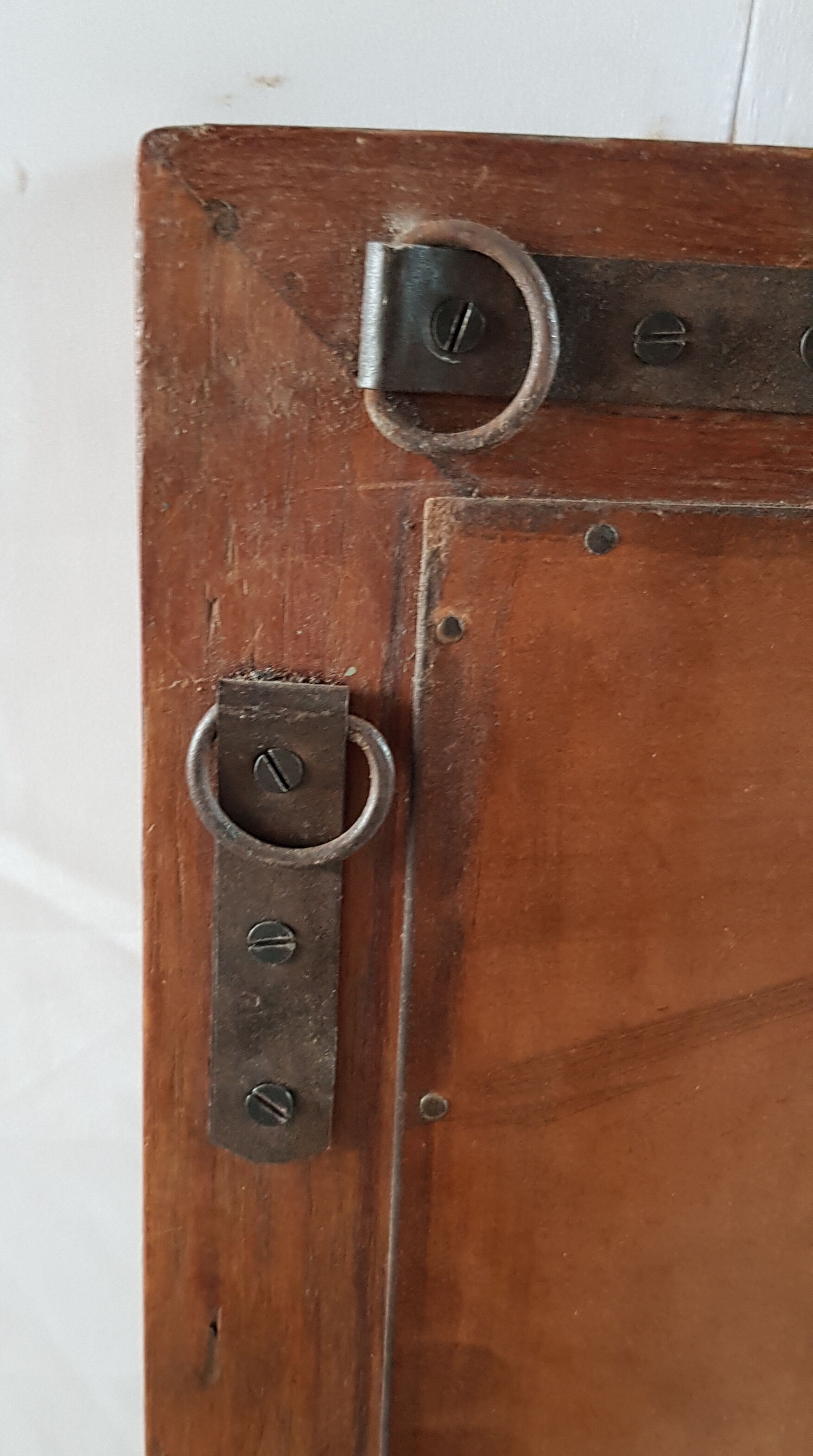 Old mirror with teak frame - 116x91cm