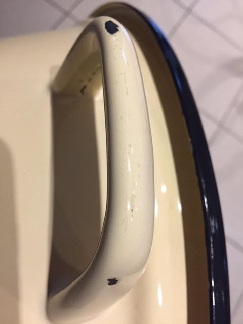 Japy enamelled old sheet basin