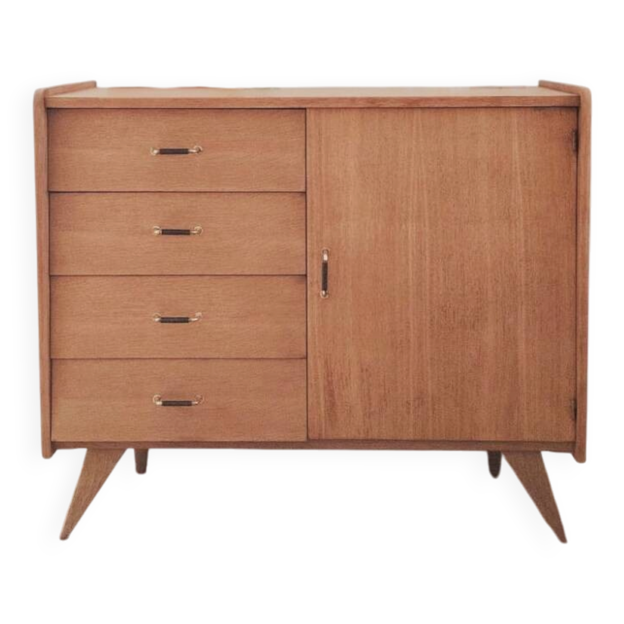 Small renovated vintage sideboard, Scandinavian style, 1950s-60s.
