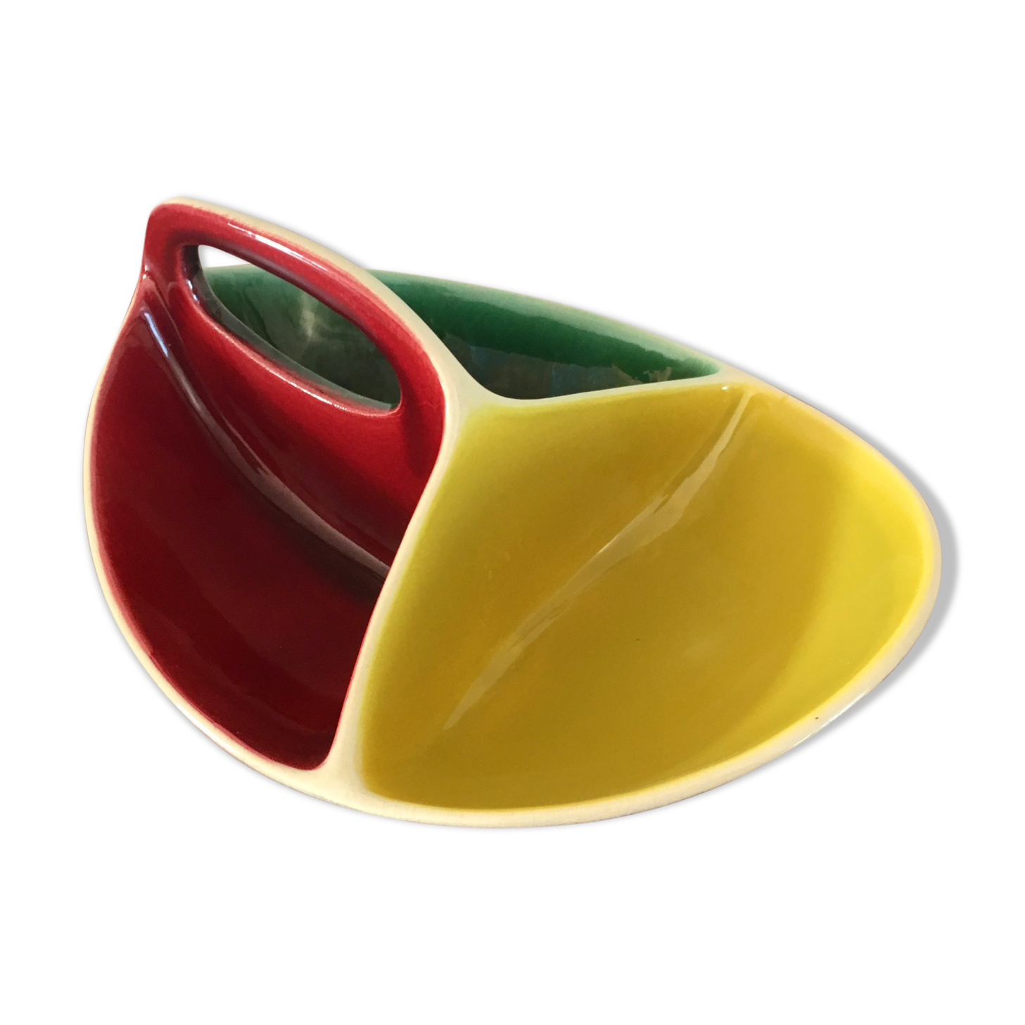 Vintage aperitif dish in ceramic 1950s