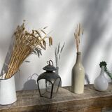 Antique lantern suspension in brass and glass