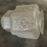Old frosted glass lampshade suspension ceiling lamp art deco 30 cm