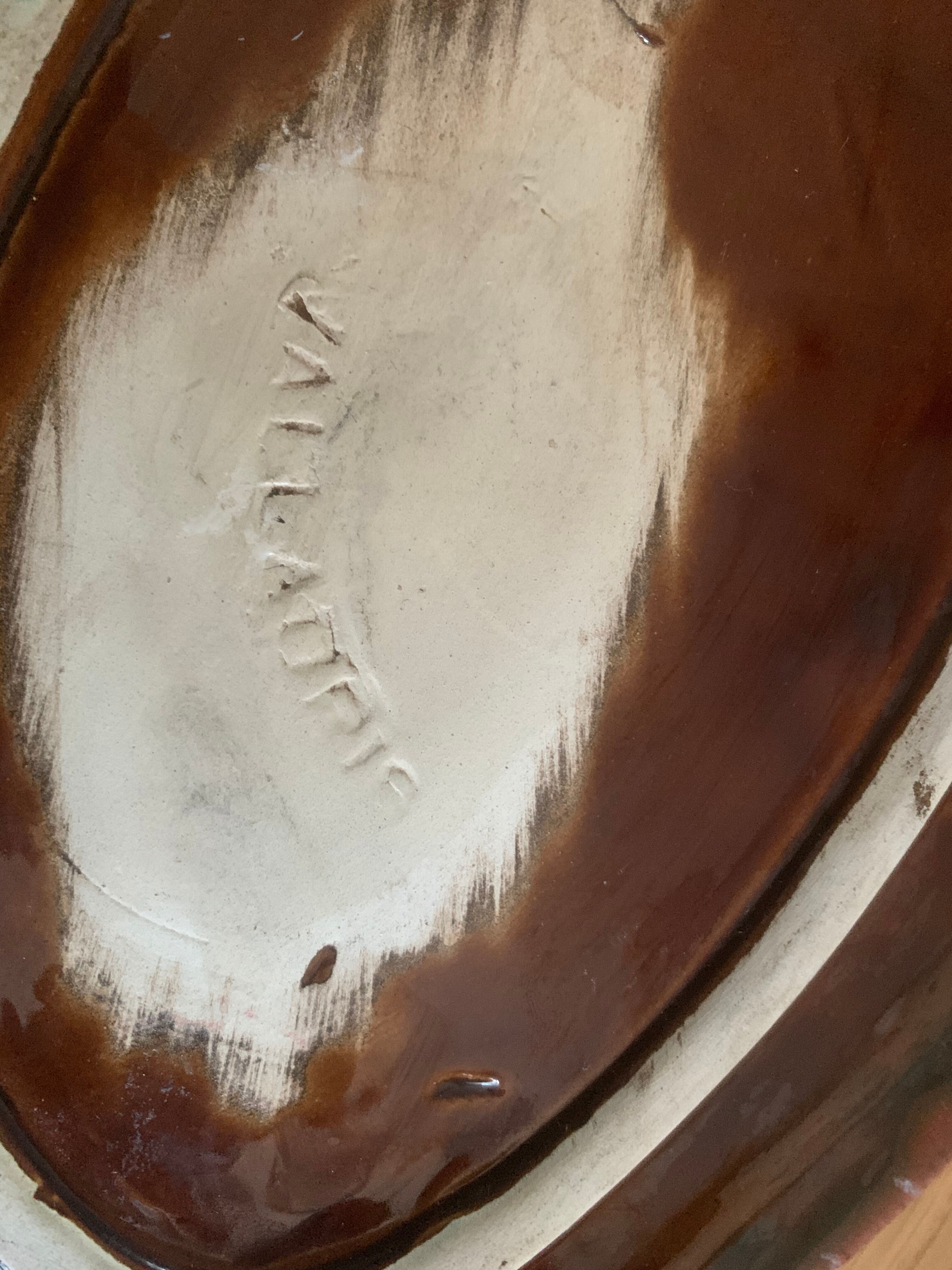 Fish-shaped dish vallauris