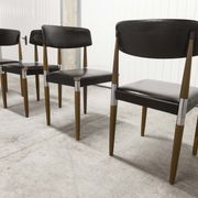 Lot of 4 Scandinavian chairs feet fused wood 60's