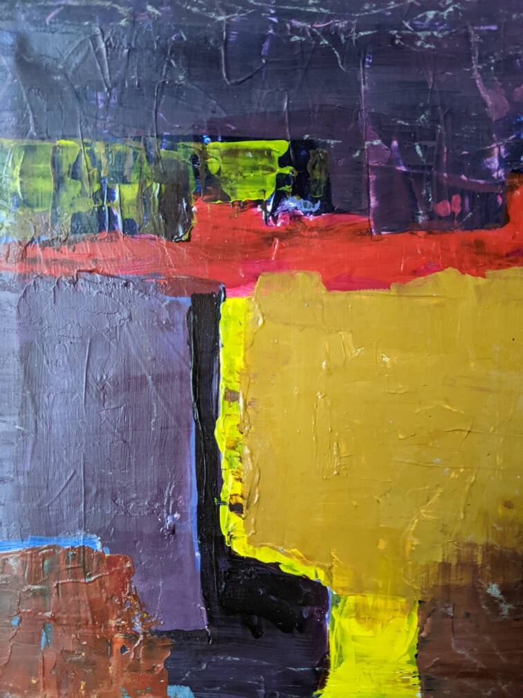 Acrylic on canvas small painting Contemporary abstract art