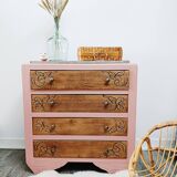 Commode Art déco rose