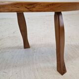 Banc en tronc d'arbre en bois, France 1960