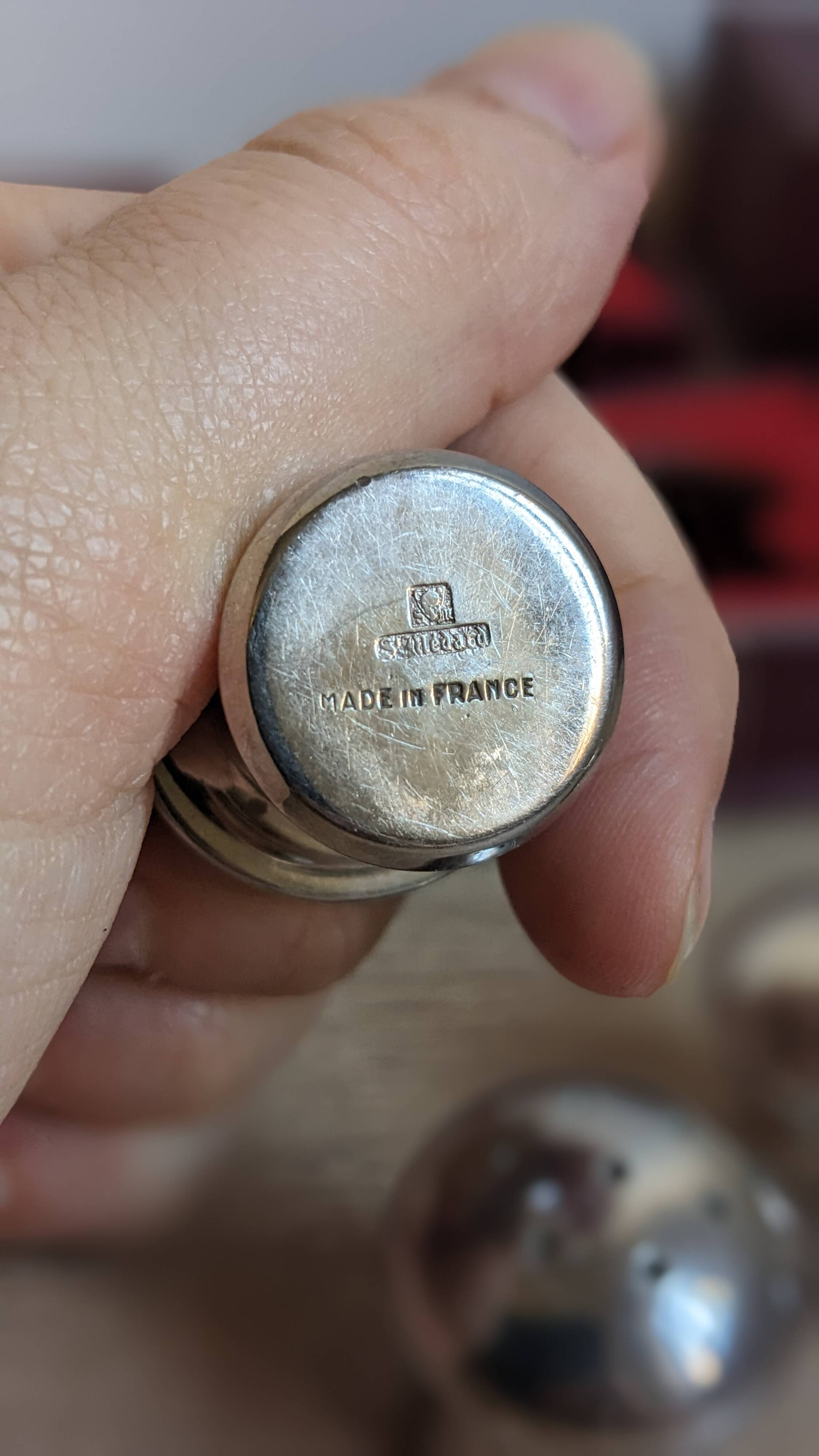 Silver salt and pepper shakers - Saint Médard