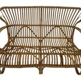 Vintage Rattan Sofa Belse 8 Design 1960s Rohe Noordwolde