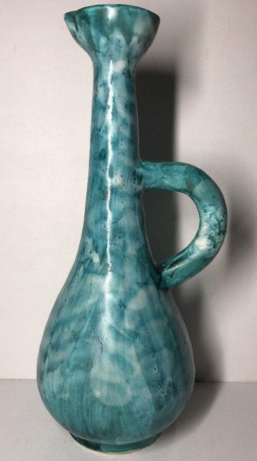 Service to Orange vintage vallauris bonaudi pitcher & 4 glasses