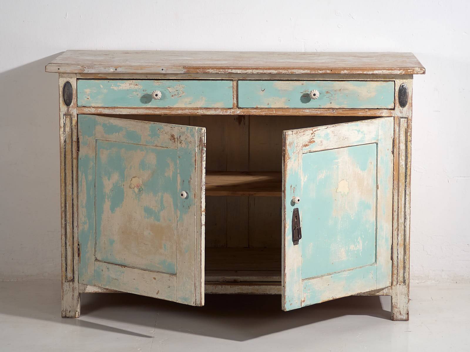 Antique sky blue chest of drawers (c.1920) #20