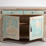 Ancienne commode bleu ciel (c.1920) #20