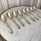 Set of 8 large silver spoons 30s