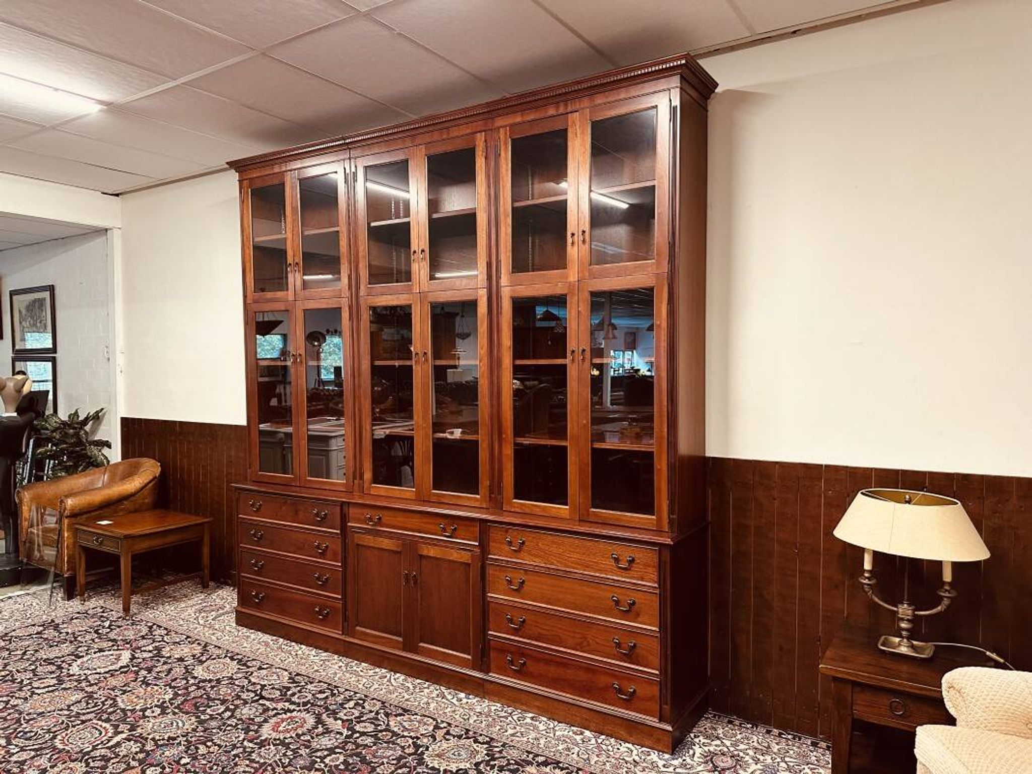 Classic English Mahogany Library Cabinet