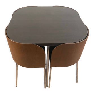 Table dining set & 4 vintage chairs by Sandra Kragnert for Ikea, Fusion series