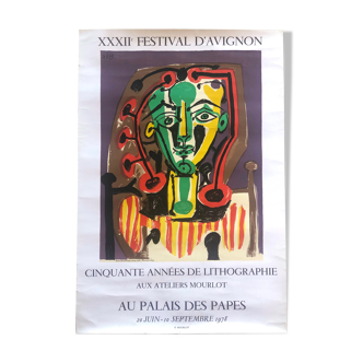 Affiche lithographique originale des ateliers Mourlot Paris "Picasso 1978"