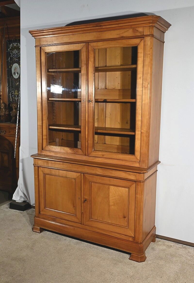 Small two-body library buffet in solid cherry wood – 1900