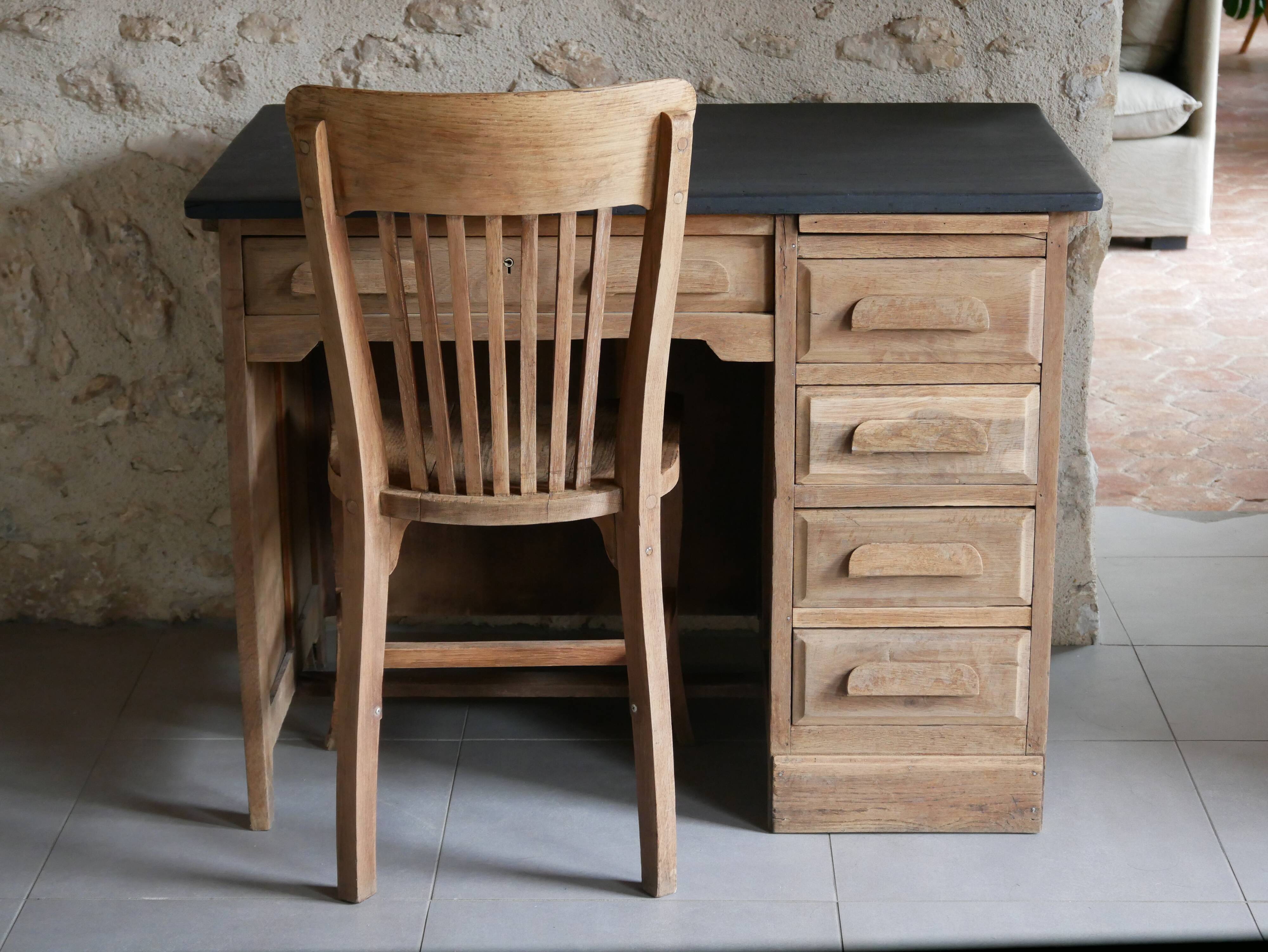 Desk and chair assembly