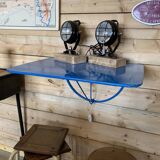 Folding iron wall table