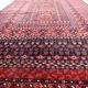Handmade turkmen hachli vintage rug 142cm x 221cm 1960s