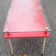 Vintage desk table with tapered legs