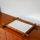 Miroir de barbier en bois effet bambou 55 x 41 cm