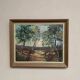 Mid-Century Oil on canvas “Trees” by Lars S 58, Vintage & Framed 57×47cm