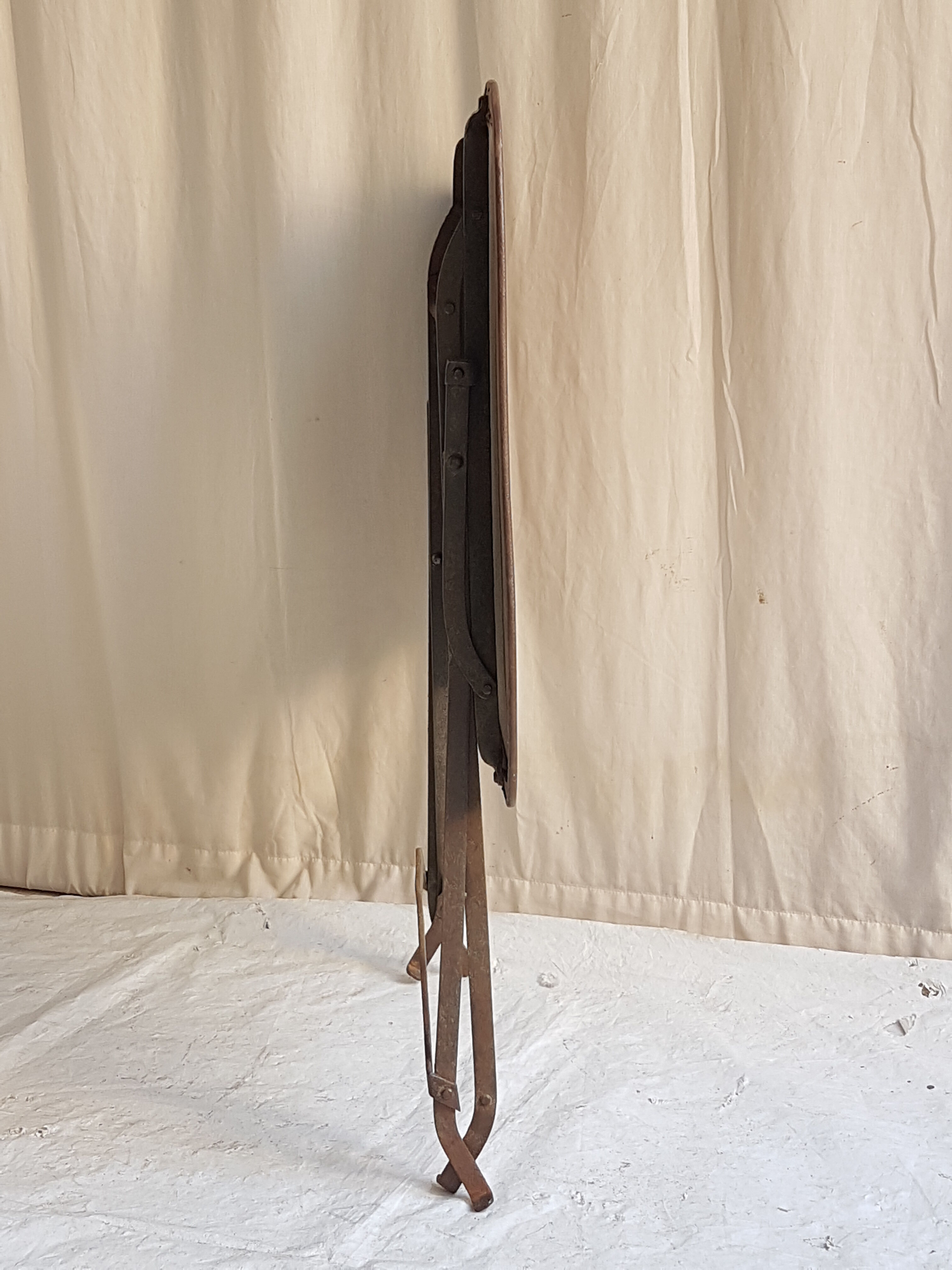 Folding old garden table