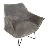 Velvet design armchair furminova