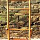 Vintage bamboo towel holder 70s