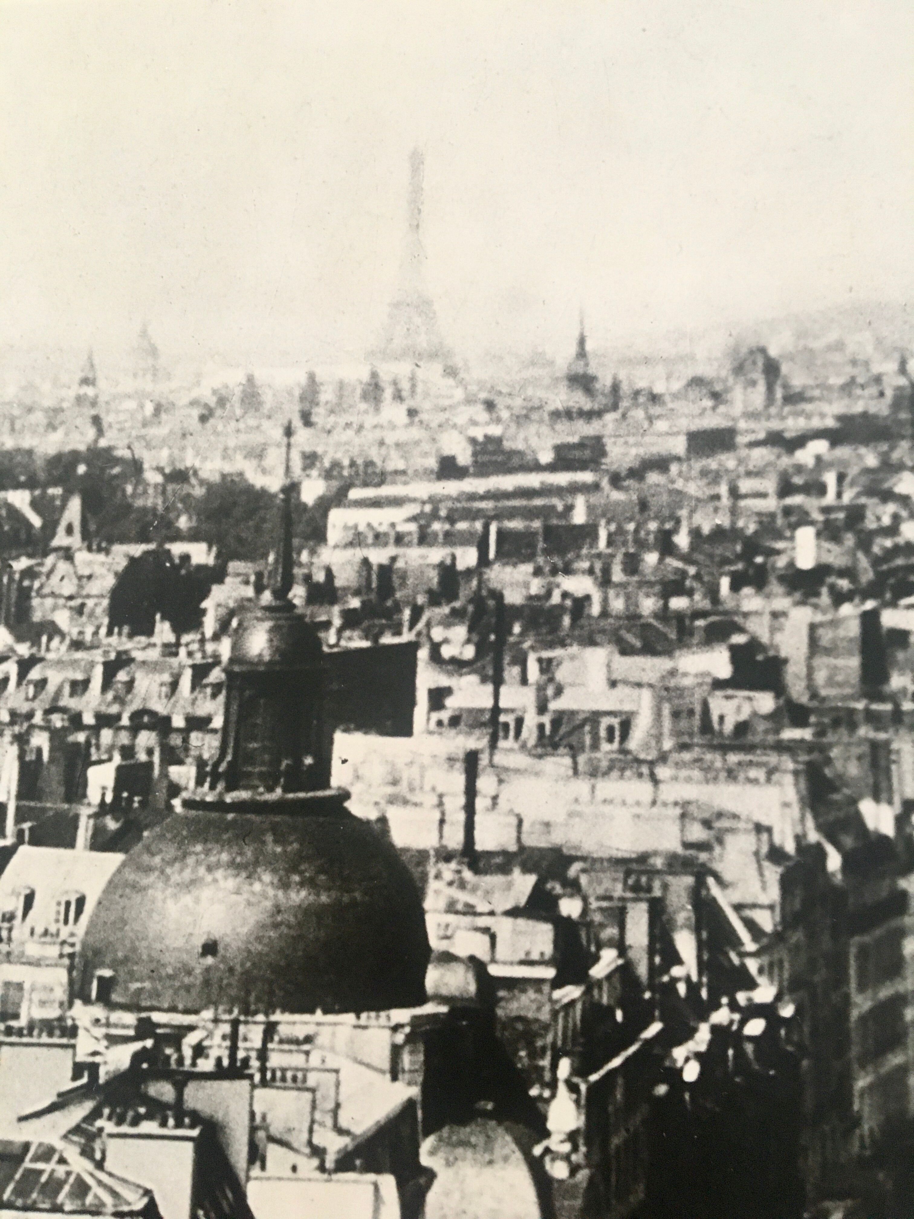 Aerial photo of Paris, 50s