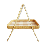 Plateau en bambou et rotin