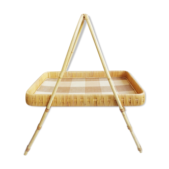 Plateau en bambou et rotin