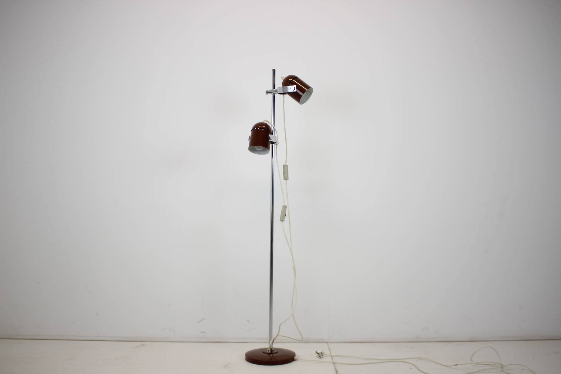 1970s Stanislav Indra Chrome Plated Floor Lamp, Czechoslovakia