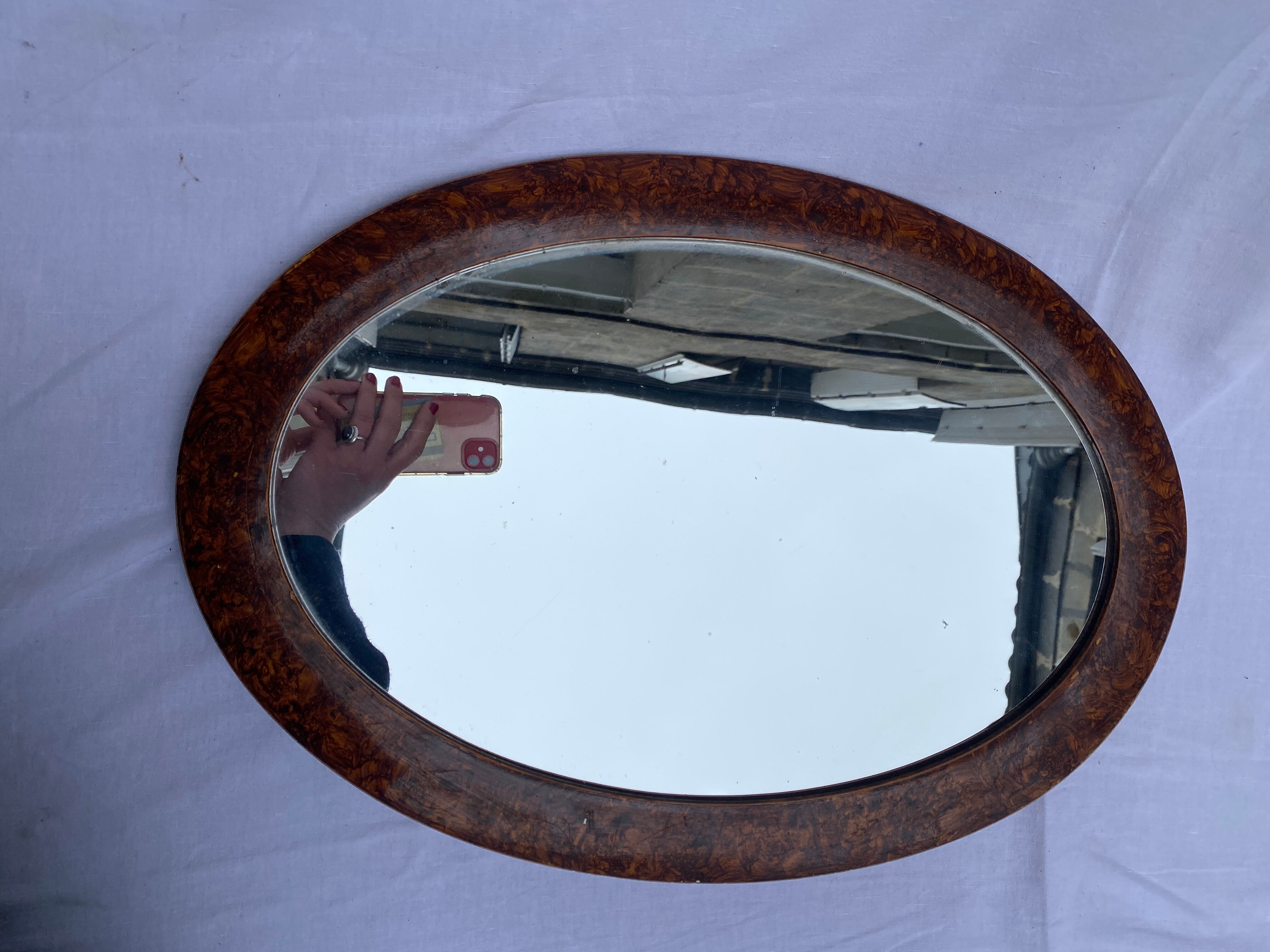 Oval mirror art deco era