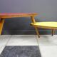 1958 side table unit in red and yellow